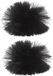 Uonlytech 2pcs Plush Microphone Covers Windproof Isolation Shield for Lapel Microphones Easy to Use and Replace Noise Reduction for Live Streaming and Recording