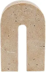 Marble Archway Sculpture 20.5cm Travertine Handmade Arch Decor Accents for Coffee Table Farmhouse Boho Arch Decor,Bedroom Office Desk Modern Home Decor
