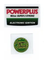 Victa POWERPLUS 160cc 2 Stroke 1980s Vintage Mower Repro Decals