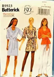 BUTTERICK PATTERN 5923 DRESS TOP TUNIC BELT SIZES XSMALL SMALL MEDIUM UNCUT