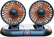 USB Car Fan, Double Head Cooler for Dashboard, 3-Speed Car Cooling Fan for Dashboard with Double Head, for Truck, Vehicle