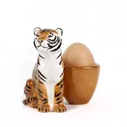 Quail Ceramics Egg Cup With Tiger.