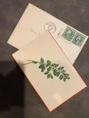 1916 Mistletoe Embossed Christmas Card w/ Envelope & Postage Unwritten EXCELLENT