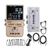NUX Loop Core Deluxe Pedal Bundle with 2 Patch Cables, 2 Instrument Cables, 9...