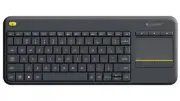 Logitech Wireless Keyboard K400 Plus, Black, USB Receiver, Inbuilt Touch Pad (Po