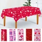 Waterproof Disposable Tablecloths Red Table Cover Wedding