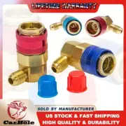 High/Low Angle Quick Coupier 2Pcs A/C Manifold Gauge Conversion Kit ACME Car (for: Honda Civic)