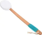 Baluue Sunscreen Applicator Bath Brush Long Handle Blue Non-slip Sponge Back Scrubber for Easy Lotion and Self Tanner Application