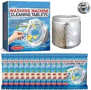 Washer Machine Cleaner Tablets - Washing Machine Tub Cleaner,Eco-friendly Washer Machine Cleaner Tablets for Removing Odor, Laundry Machine Cleaner, 12 Tablets