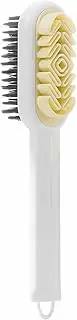 [Generic] 2 in 1 Scrub Suede Shoe Brush, 2-Sided Rubber Polish Eraser with Soft Bristle Brush for Suede Cleaner and Nubuck Brush, Portable Leather Shine Cleaning Brush for Boots Handbag Coat Pans Sofa Furniture