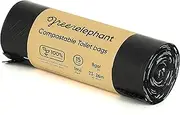 Green Elephant Portable Toilet Replacement Bags 100% Biodegradable Compostable Bags for Portable Toilet Chair ASTM D6400 and VINCOTTE OK Compost Home Certified - 15 Large Compost Bags
