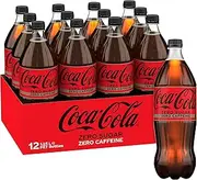 Coca-Cola Zero Sugar Caffeine Free Soft Drink Multipack Bottles 12 x 1.25L