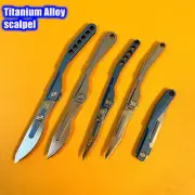 MINI TC4 Titanium Alloy Scalpel Unpacking Pocket Knife With Blade Fixing Screw O