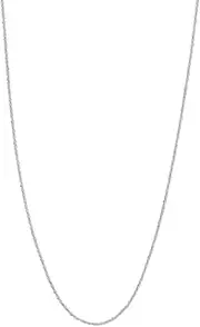 [JewelryWeb] 14ct White Gold Sparkle Chain Necklace 1.15mm Lobster Claw Closure Jewelry Gifts for Women - Length Options: 41 46 51 61