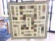 Handmade patchwork quilt. Folksy Flock - Flying Geese "every direction" (#216)