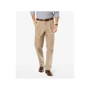 NWT DOCKERS THE BEST PRESSED SIGNATURE KHAKI PLEATED PANTS SZ: 34 X 38