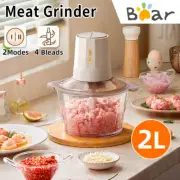 Bear Electric Meat Grinder 2L Home Automatic Cooking Machine Meat Mincer New CN