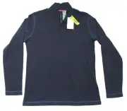 New $198 Robert Graham COTTON Button Classic Fit Leonard MEDIUM M Navy Cotton