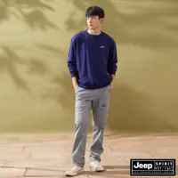 在飛比找蝦皮商城優惠-JEEP 男裝 經典斜紋素面口袋工作褲-灰色