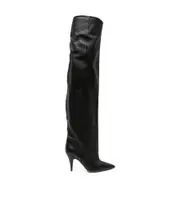 Khaite River Pointed-Toe Knee Boots 38.5 black