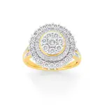 9ct Two Tone Gold Diamond Ring
