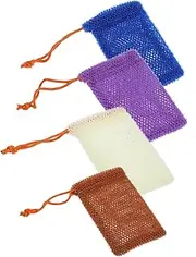 minkissy Drawstring Soap Storage Bag Set Compact Bath for Home Family Travel Face Wash Makeup Removal