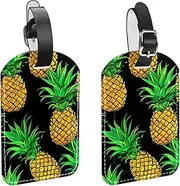 [YTYVAGT] Luggage Tags for Suitcases,Travel Tags for Luggage,Colorful Fruit Pineapple,2-Pc