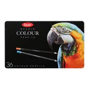 36pc Jasart Studio Art/Craft Tin Colour Pencil Set Sketching/Drawing Non-Toxic