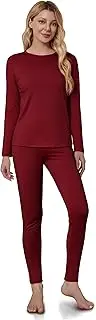 [VZV] Thermal Underwear for Women, Long Johns for Women Thermal Sets Fleece Lined Base Layer Women Thermals Top and Bottom Set