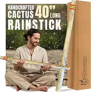 40 Chilean Cactus Rainstick Musical Instrument with yarn wrap and sealant - Authentic Rain Stick Shaker from Africa Heartwood Project (TM)