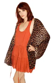 [One Teaspoon] Surrender Leopard Kimono