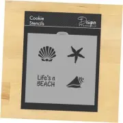 Life's a Beach Cookie and Craft Stencil by