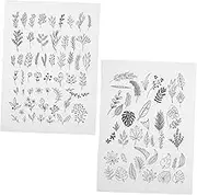Homoyoyo 2 Sheets Water Soluble Embroidery Stabilizers Plant Patterns for Hand Sewing Reliable Non Slip Stabilizer for DIY Projects for Beginners and Crafting Enthusiasts