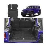 Cargo Mat with Seat Back Cover Fit for 2021-2024 Jeep Wrangler JL 4 Door Unli...
