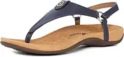 [Athlefit] Women's Comfortable Orthopedic Sandals Thong Dressy T-Strap Orthotic Casual Summer Arch Support Sandals