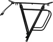 Bicycle Rear Cargo Rack Biking 75kg Heavy Duty Aluminum Alloy Rear Bike Rack Black