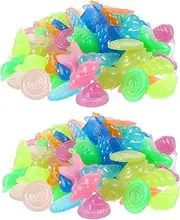 CIYODO 2 Pack Luminous Glow Pebbles Aquarium Tank Substrate Luminous Rocks for Fish Tank Decor