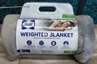 Seally Weighted 15 lb Blanket Soft Gray Plush Removable Cover 48" x 72" NEW