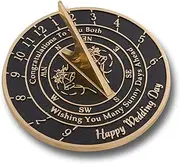 Unique Wedding Gift Idea for A Special Couple. A Sunny Days Sundial Makes A Great Marriage Present for The Bride and Grooms Garden Or Home Décor Ornament. by The Metal Foundry UK