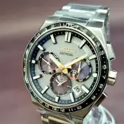 Seiko Astron SBXC107 GPS Solar Titanium 42.7mm Silver Box Warranty