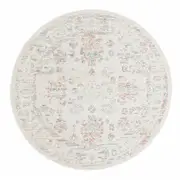 Loopsie Juniper Traditional Floral Round Rug