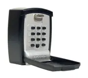 Punch Button Combination Padlock Key Storage Wall Mount Lock Box Black Finish