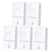 Water Leak Detectors 5 Pack, 100dB Adjustable Audio Alarm and Leak and Drip