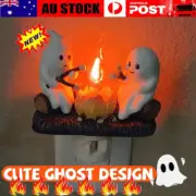 Ghost Campfire Flickering Nightlight Fire Night Light Halloween RY