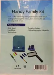 Handy Kit Book Stand Pencil writing threading helper Magnifier Reading NEW