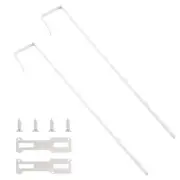 Over-The-Door Mirror Hanger, Adjustable 5 adjustable heights with hooks White