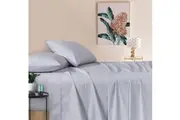 Renee Taylor | Vintage Washed 100% Cotton Sheet Set | 2 Pillowcases | Silver | Double