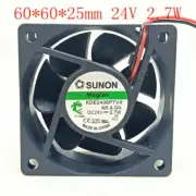 SUNON KDE2406PTVX 24V 2.7W 6cm 6025 5200RPM Magnetic Mute Inverter Fan
