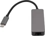 POENVFPO USB Adapter to Ethernet High -Speed Adapter 2500 Mbps Gigabit Type C a Rj45 LAN Network for Smartphone Tablet for Laptop, Aluminum Alloy
