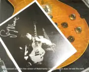 2006 Photo Print of the Peter Green/Gary Moore 1959 Gibson Les Paul + Signature